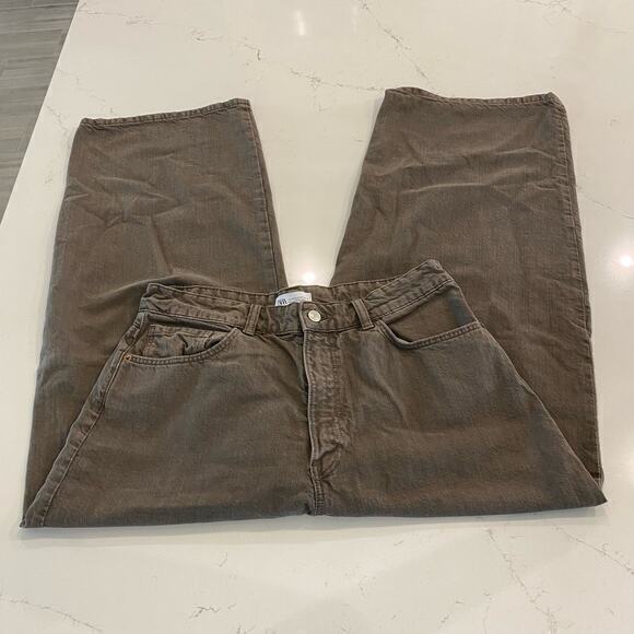 Zara Wide Leg Balloon Fit Pants Size 8 Style 8727 215 - Picture 1 of 10